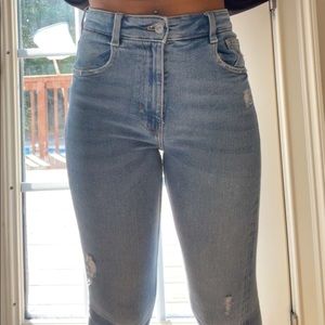 Zara skinny jeans. Light-medium wash.